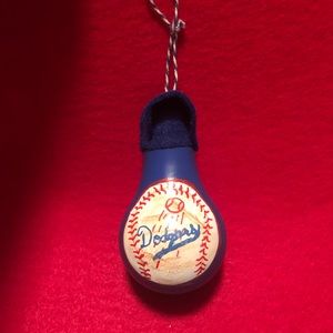 Dodgers hand painted with acrylic on repurposed burnt out light bulb.
